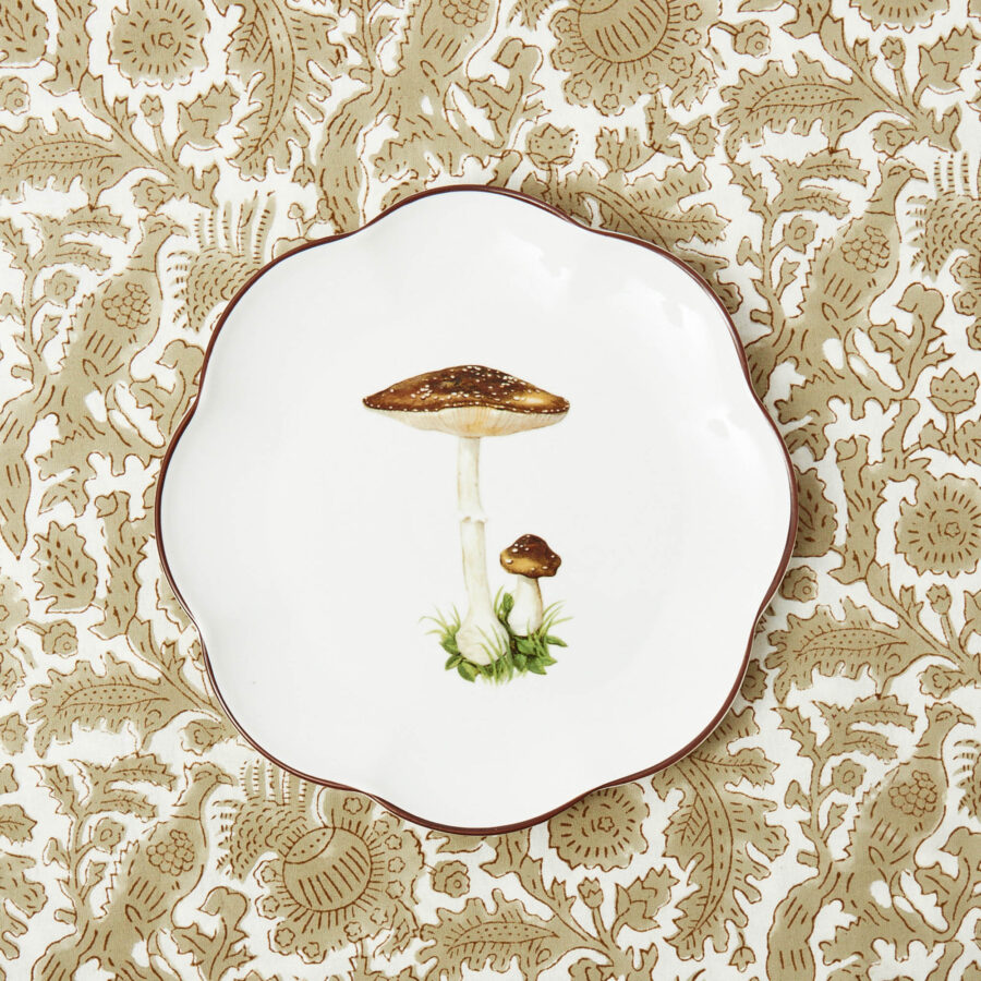Fidelie Scalloped Mushroom Ceramic Starter Plates – Set of 4 Elegant Side Plates - Image 10