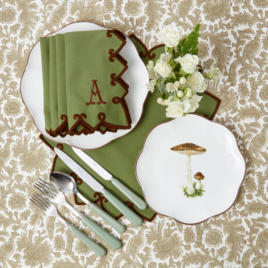 Fidelie Scalloped Mushroom Ceramic Starter Plates – Set of 4 Elegant Side Plates - Image 13