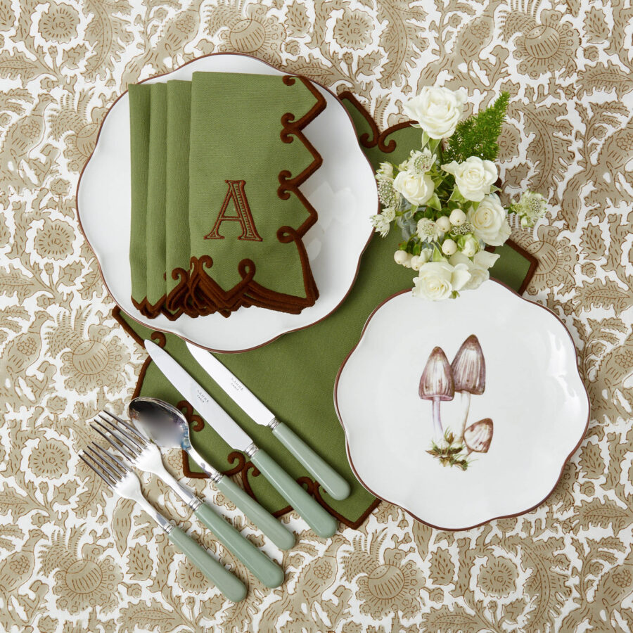 Fidelie Scalloped Mushroom Ceramic Starter Plates – Set of 4 Elegant Side Plates - Image 5