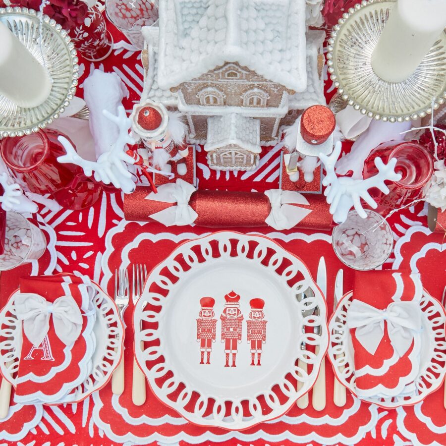 Fidelie White Lace Ceramic Dinner & Starter Plates – 8-Piece Elegant Plate Set - Image 2
