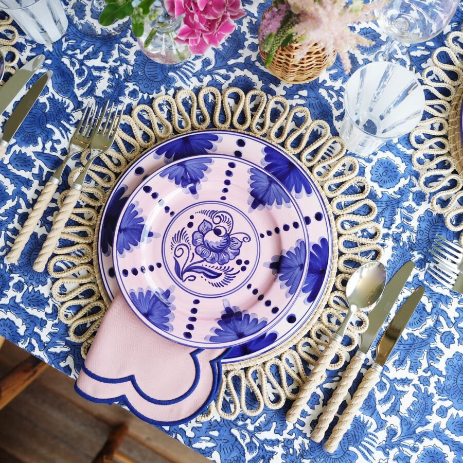 Fidelie Pastel Pink & Blue Starter Plates – Set of 4 Ceramic Side Plates - Image 2