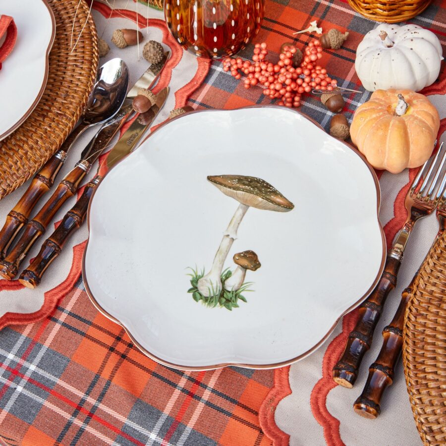 Fidelie Scalloped Mushroom Ceramic Starter Plates – Set of 4 Elegant Side Plates - Image 24