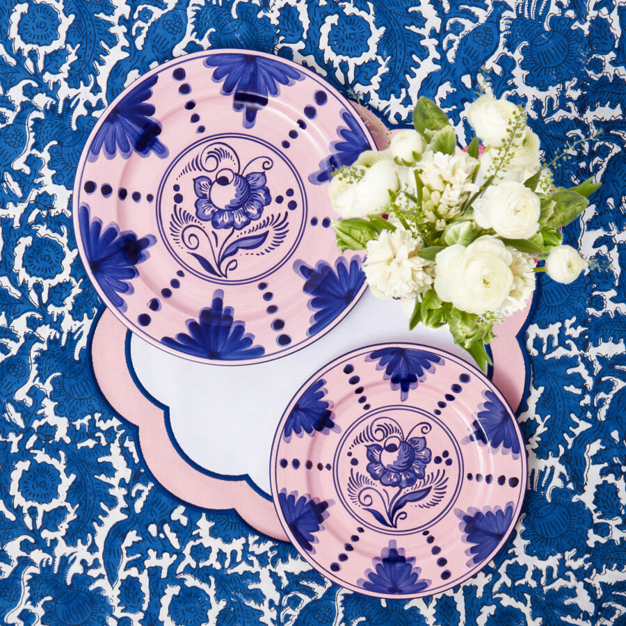 Fidelie 8-Piece Pink & Blue Dinner and Starter Plates Set – Elegant Ceramic Tableware - Image 8