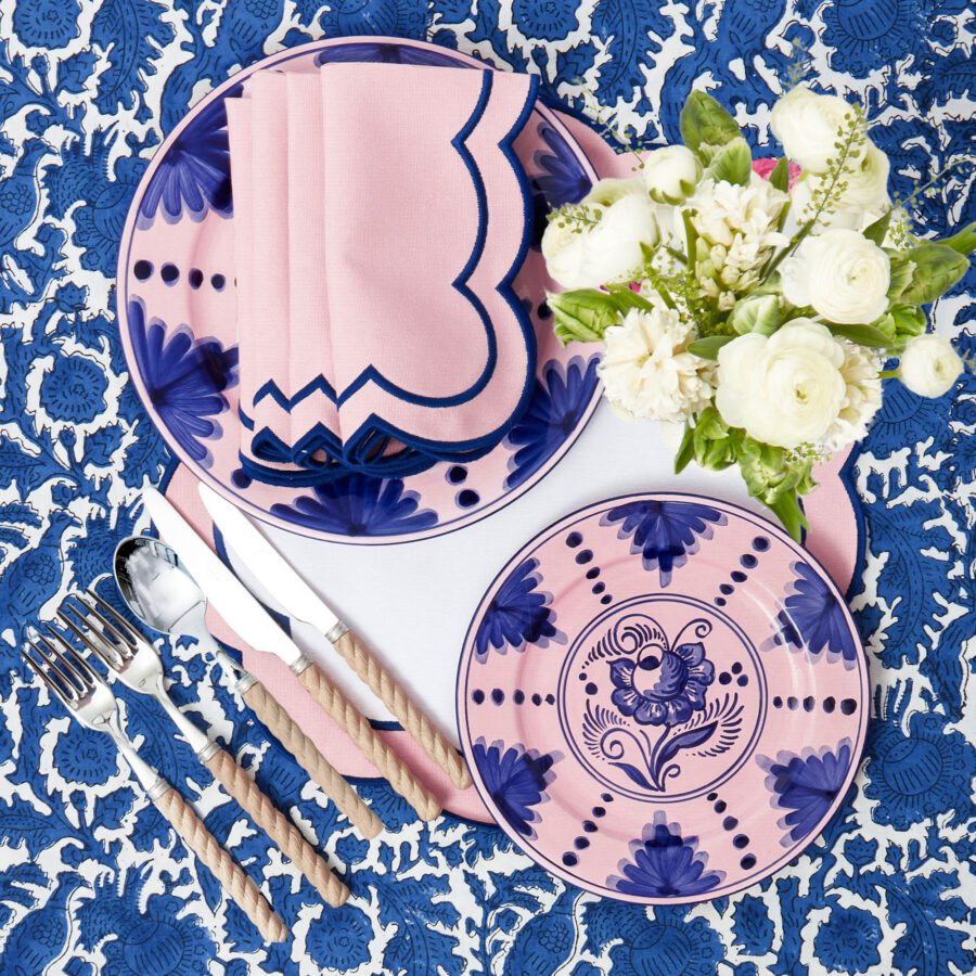 Fidelie Pastel Pink & Blue Starter Plates – Set of 4 Ceramic Side Plates - Image 7
