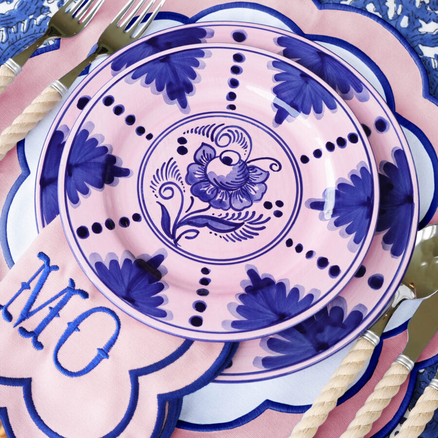 Fidelie Pastel Pink & Blue Starter Plates – Set of 4 Ceramic Side Plates - Image 8