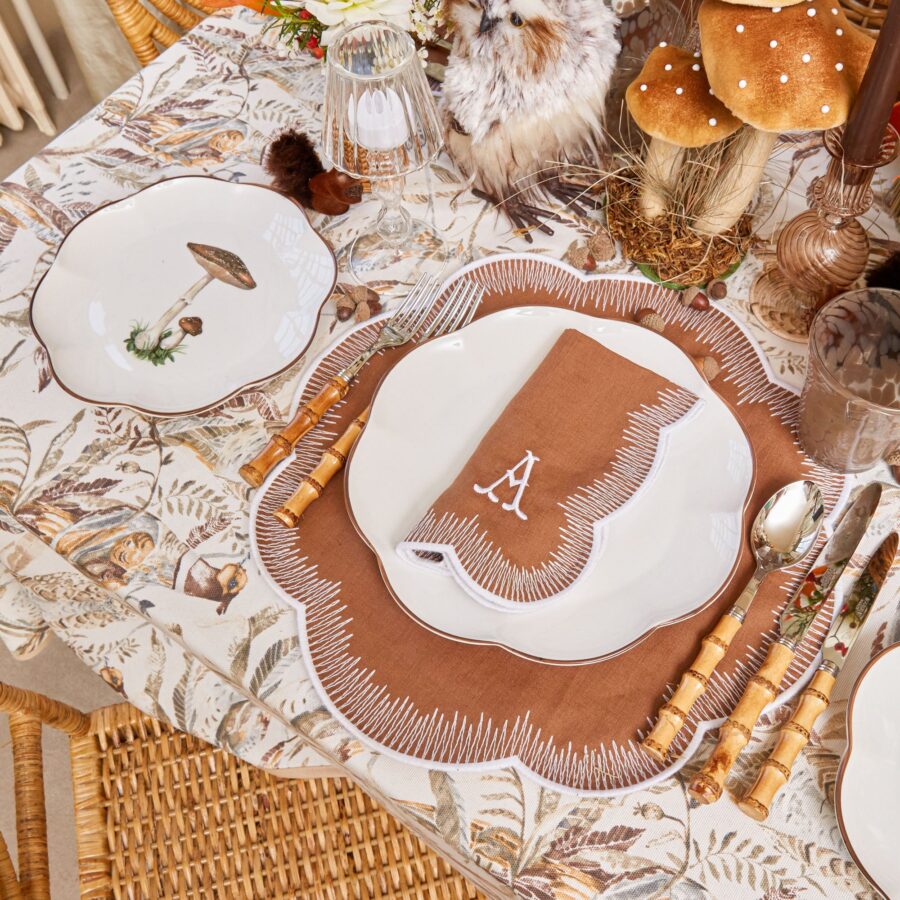 Fidelie Scalloped Mushroom Ceramic Starter Plates – Set of 4 Elegant Side Plates - Image 17