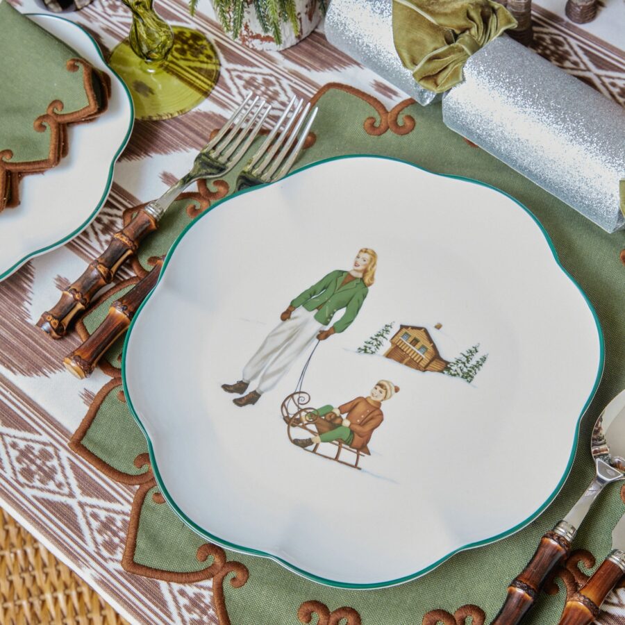 Fidelie Storybook-Inspired Ceramic Dinner Plates – Set of 4 Charming Plates - Image 10
