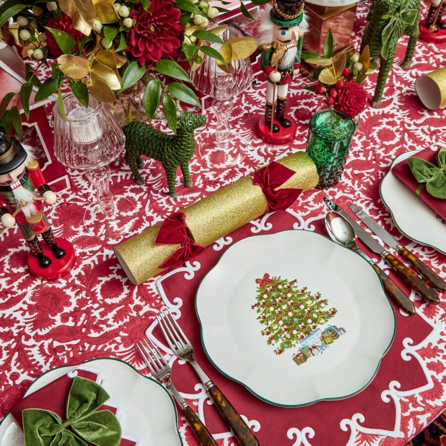 Fidelie Christmas Tree Ceramic Dinner Plates – Set of 4 Festive Plates - Image 2