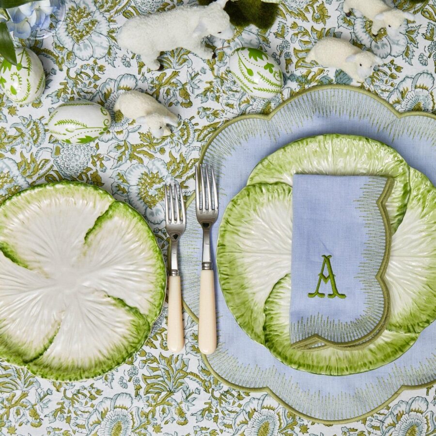 Fidelie Capri Lettuce Ceramic Dinner & Starter Plates – 8-Piece Fresh Tableware Set - Image 2