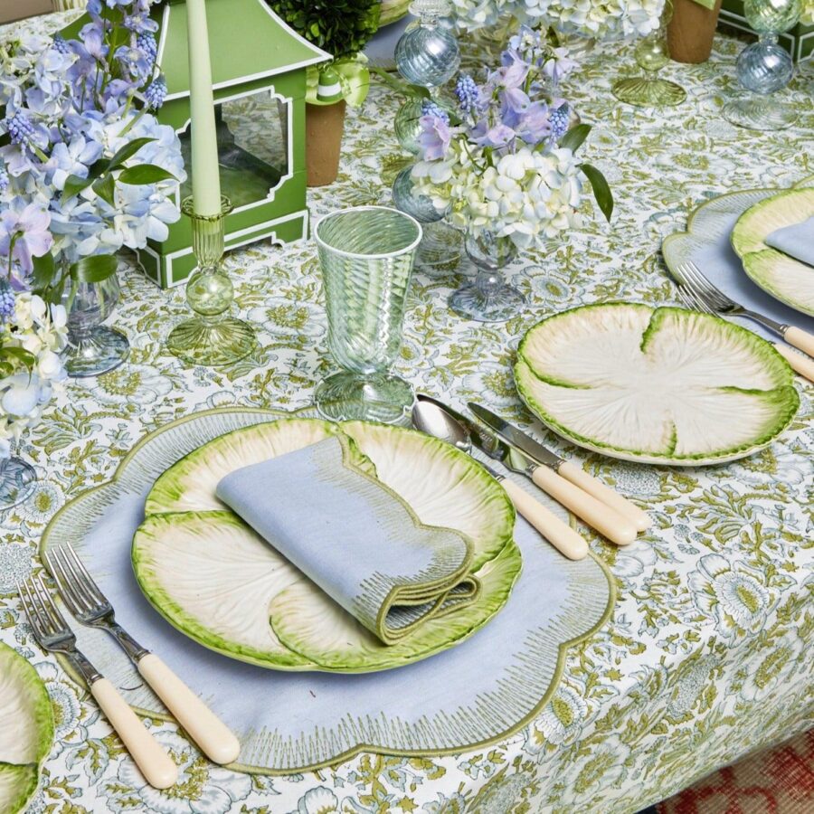 Fidelie Capri Lettuce Ceramic Dinner & Starter Plates – 8-Piece Fresh Tableware Set - Image 3
