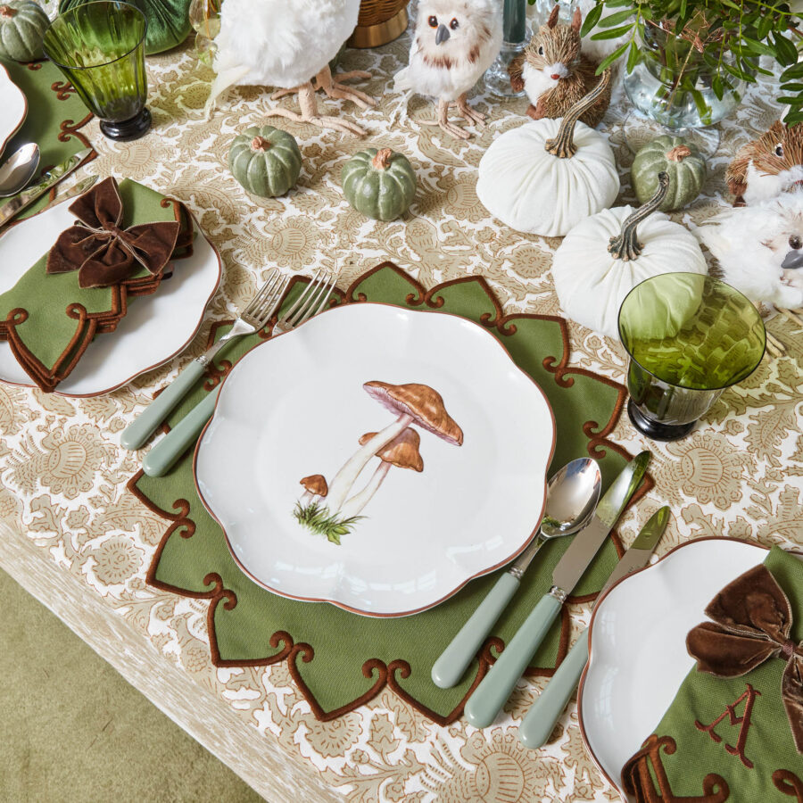 Fidelie Scalloped Mushroom Ceramic Dinner & Starter Plates – 8-Piece Nature-Inspired Set - Image 4