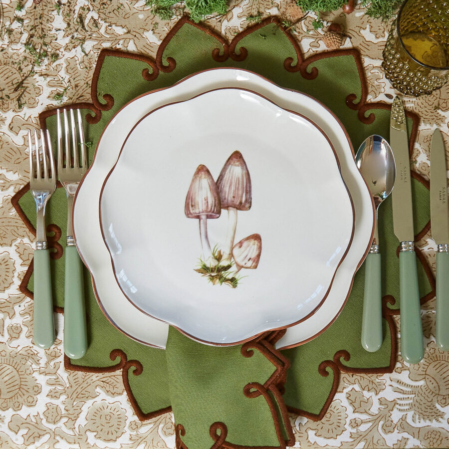 Fidelie Scalloped Mushroom Ceramic Starter Plates – Set of 4 Elegant Side Plates - Image 11