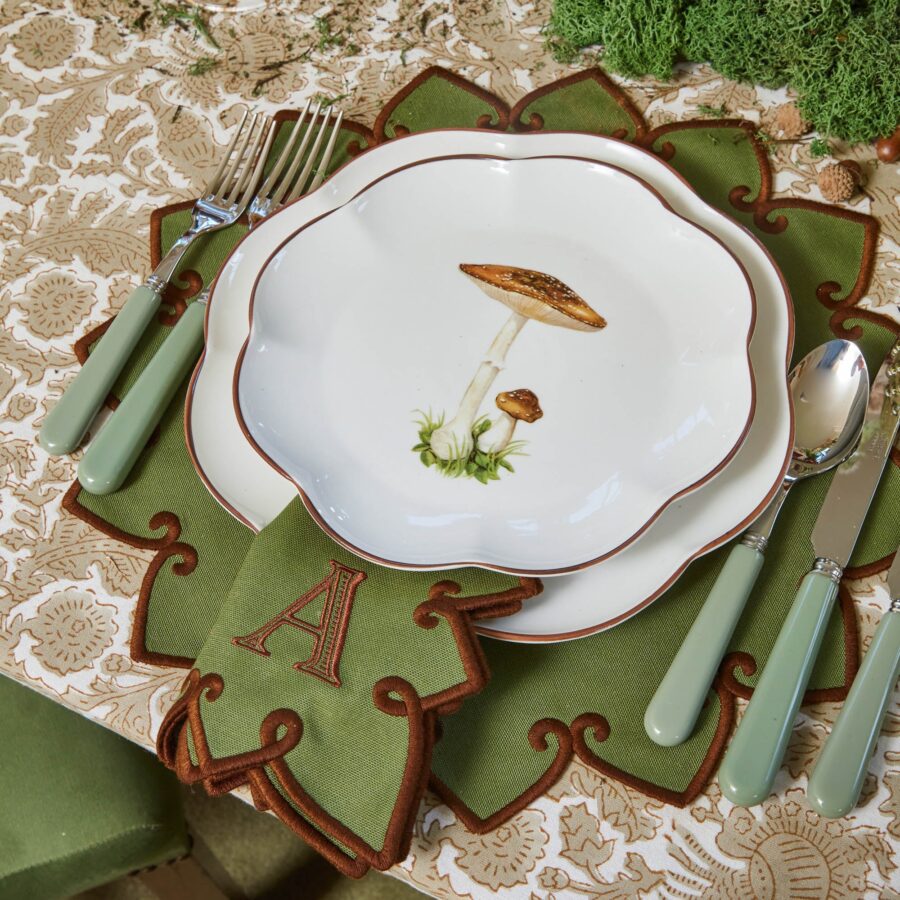 Fidelie Scalloped Mushroom Ceramic Starter Plates – Set of 4 Elegant Side Plates - Image 9