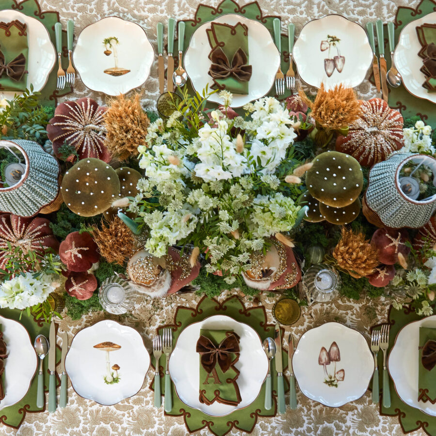 Fidelie Scalloped Mushroom Ceramic Dinner & Starter Plates – 8-Piece Nature-Inspired Set - Image 6