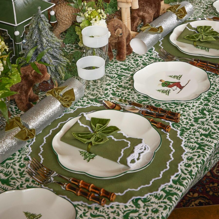 Fidelie Alpine Skier Ceramic Dinner Plates – Set of 4 Winter-Inspired Plates - Image 23
