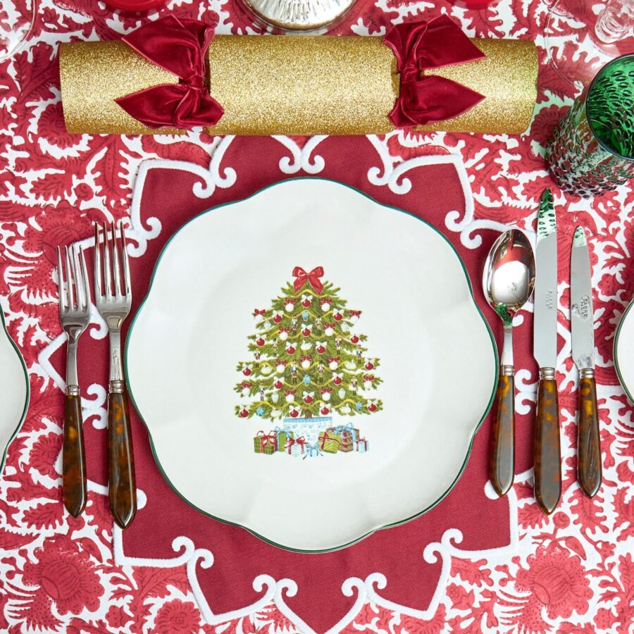 Fidelie Christmas Tree Ceramic Dinner Plates – Set of 4 Festive Plates - Image 7