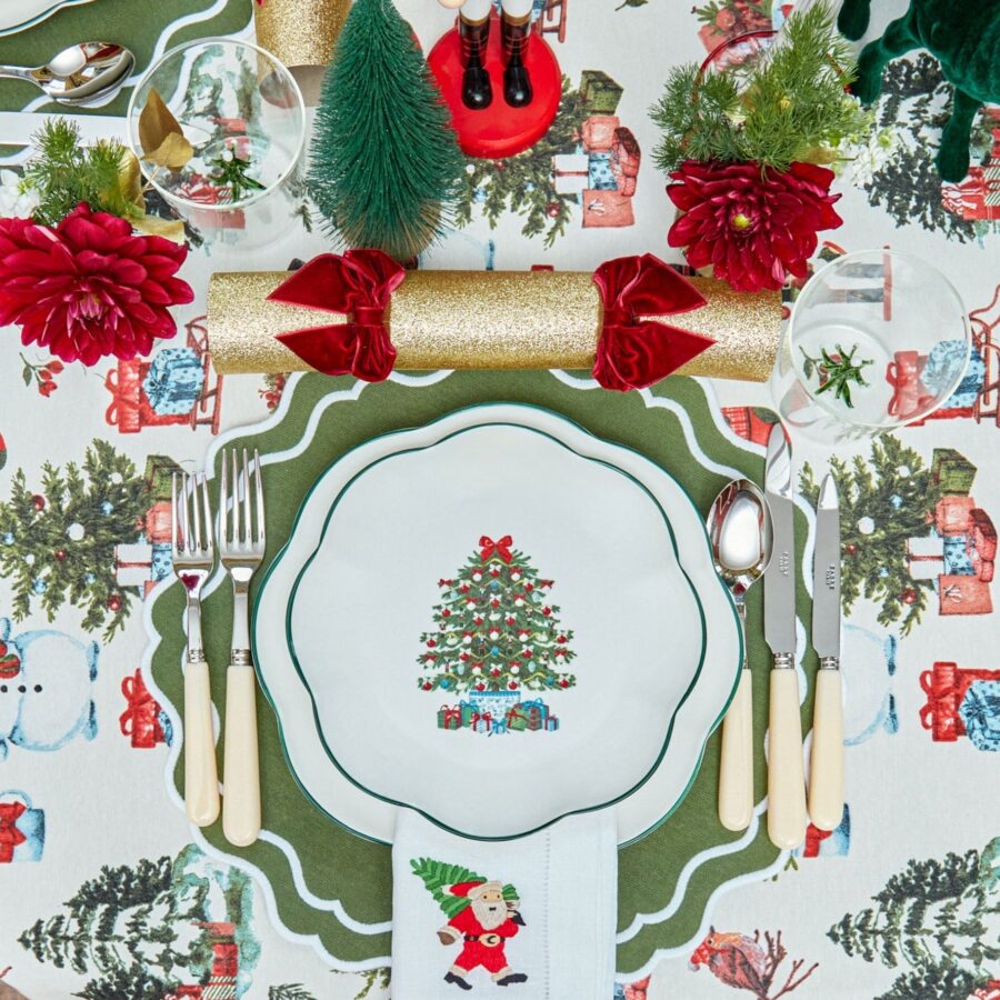 Fidelie Christmas Tree Ceramic Dinner Plates – Set of 4 Festive Plates - Image 10