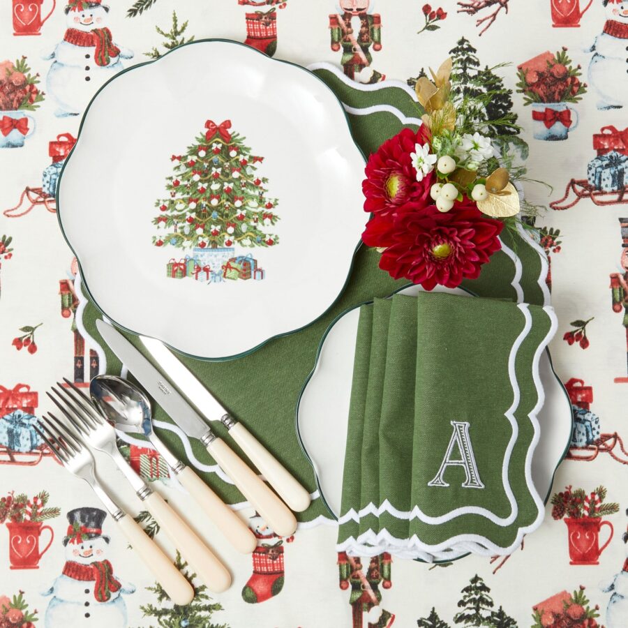 Fidelie Christmas Tree Ceramic Dinner & Starter Plates – 8-Piece Holiday Plate Set - Image 6