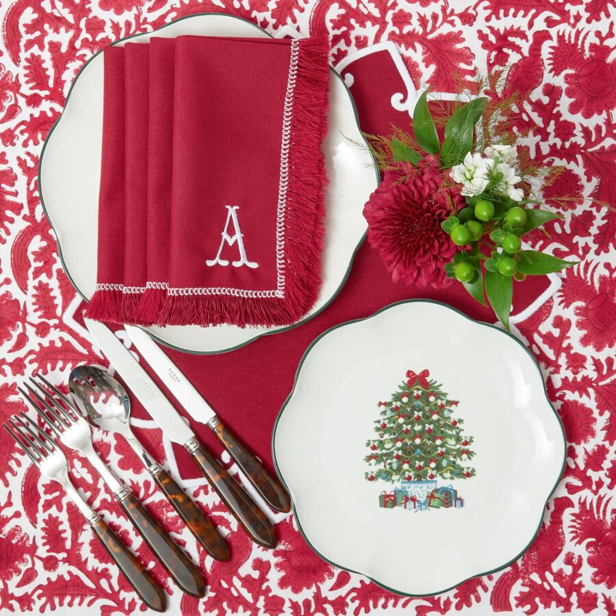Fidelie Christmas Tree Ceramic Dinner & Starter Plates – 8-Piece Holiday Plate Set - Image 12