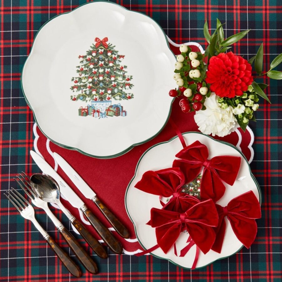 Fidelie Christmas Tree Ceramic Dinner Plates – Set of 4 Festive Plates - Image 15