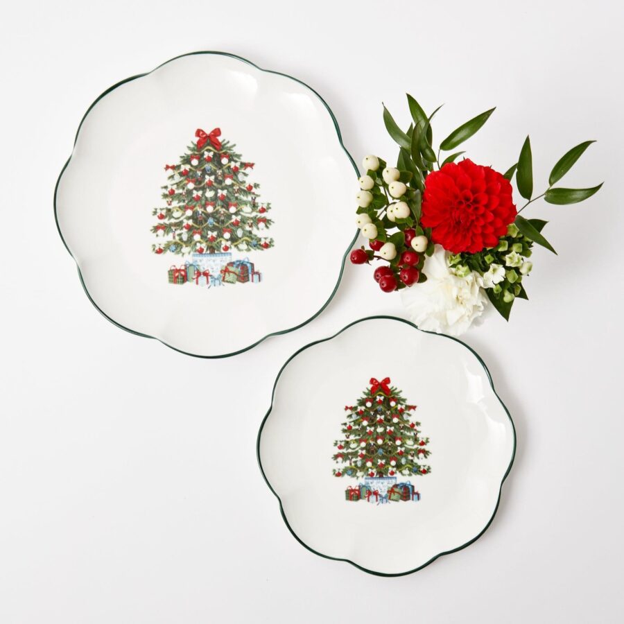 Fidelie Christmas Tree Ceramic Dinner Plates – Set of 4 Festive Plates - Image 5