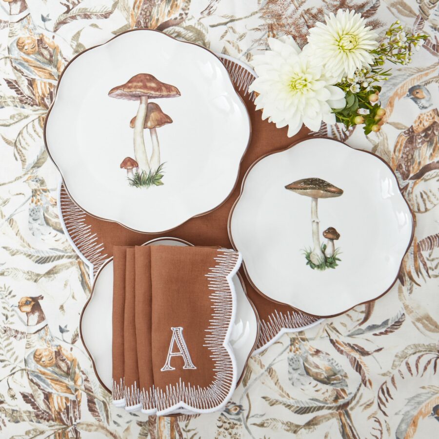 Fidelie Scalloped Mushroom Ceramic Dinner & Starter Plates – 8-Piece Nature-Inspired Set - Image 16