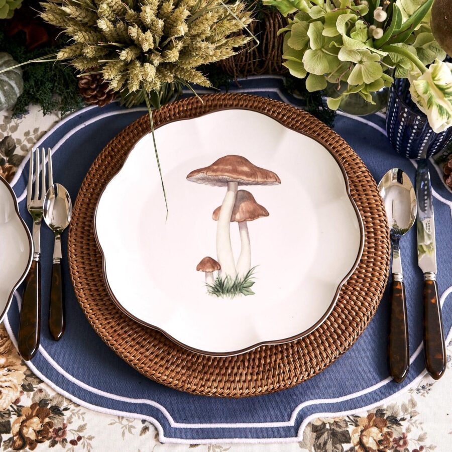 Fidelie Scalloped Mushroom Ceramic Dinner Plates – Set of 4 Elegant Plates - Image 26