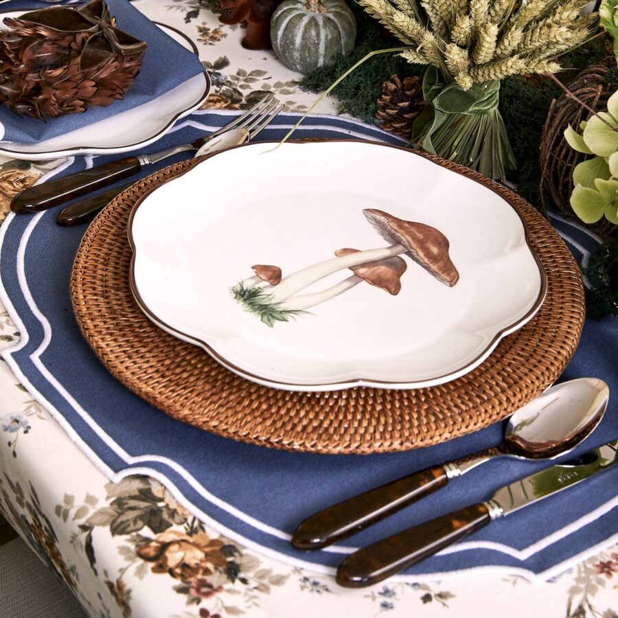 Fidelie Scalloped Mushroom Ceramic Dinner Plates – Set of 4 Elegant Plates - Image 28