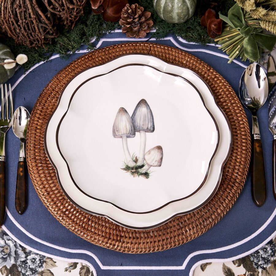 Fidelie Scalloped Mushroom Ceramic Starter Plates – Set of 4 Elegant Side Plates - Image 30